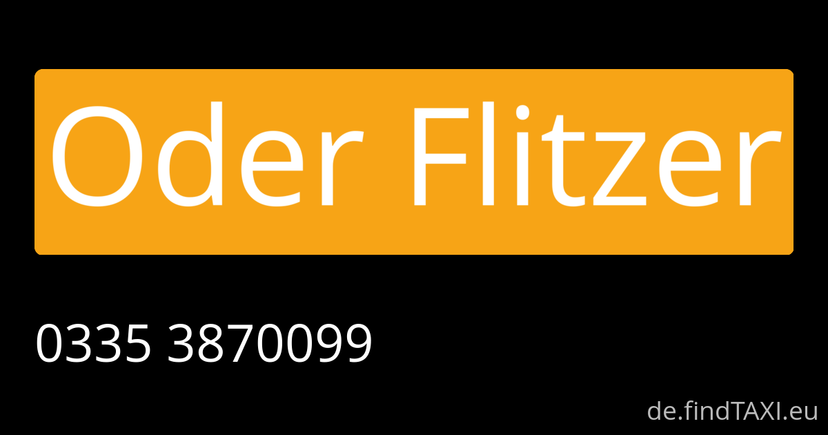 Oder Flitzer (Müllrose)